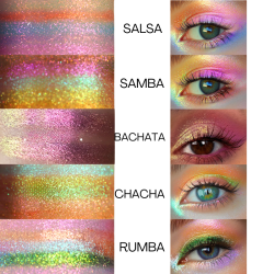 Zestaw 3 cieni prasowanych tęczowych